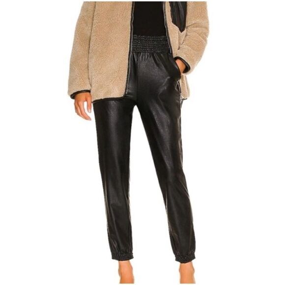 C58 Commando NWT Faux Leather Smocked Joggers Women’s Size Small - Picture 2 of 11